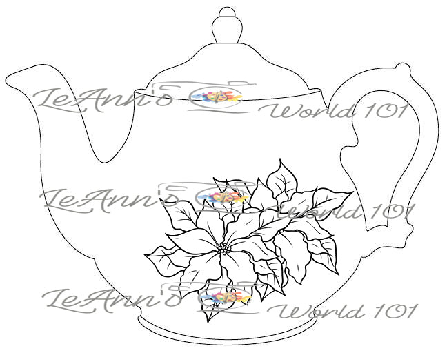 Poinsettia Teapot